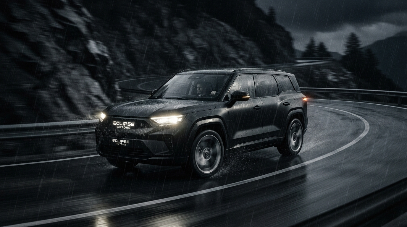 Eclipse SUV on mountain road