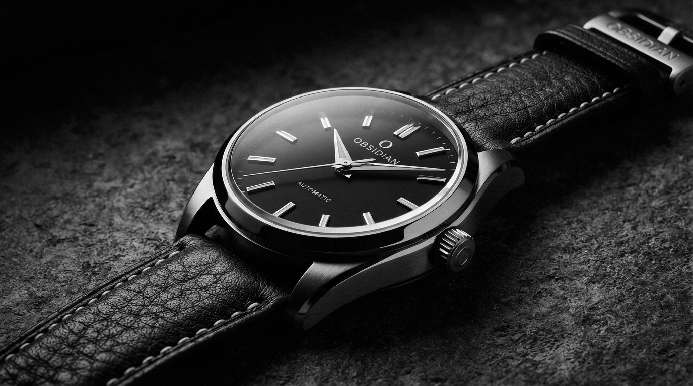 Polished titanium watch case